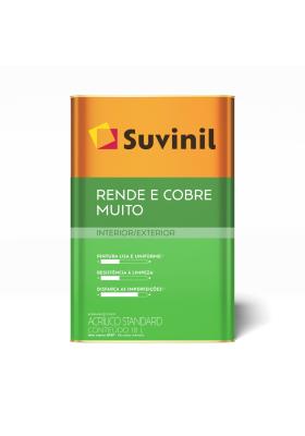 Tinta Acrílica Rende e Cobre Muito Standard Fosco Interno e Externo 18L Suvinil